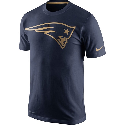 NFL Men's New England Patriots Nike Navy Championship Drive Gold Collection Performance T-Shirt